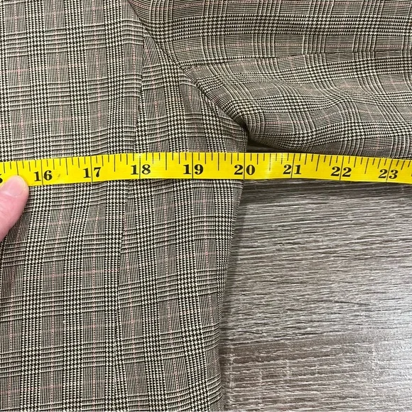 Talbots Petites Brown Houndstooth Linen/Rayon Blazer, Women's Size 10P, Neutral - Picture 10 of 11